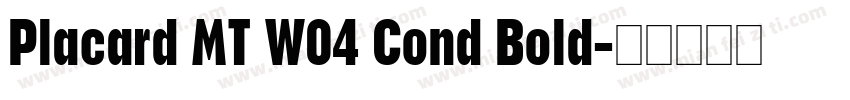 Placard MT W04 Cond Bold字体转换